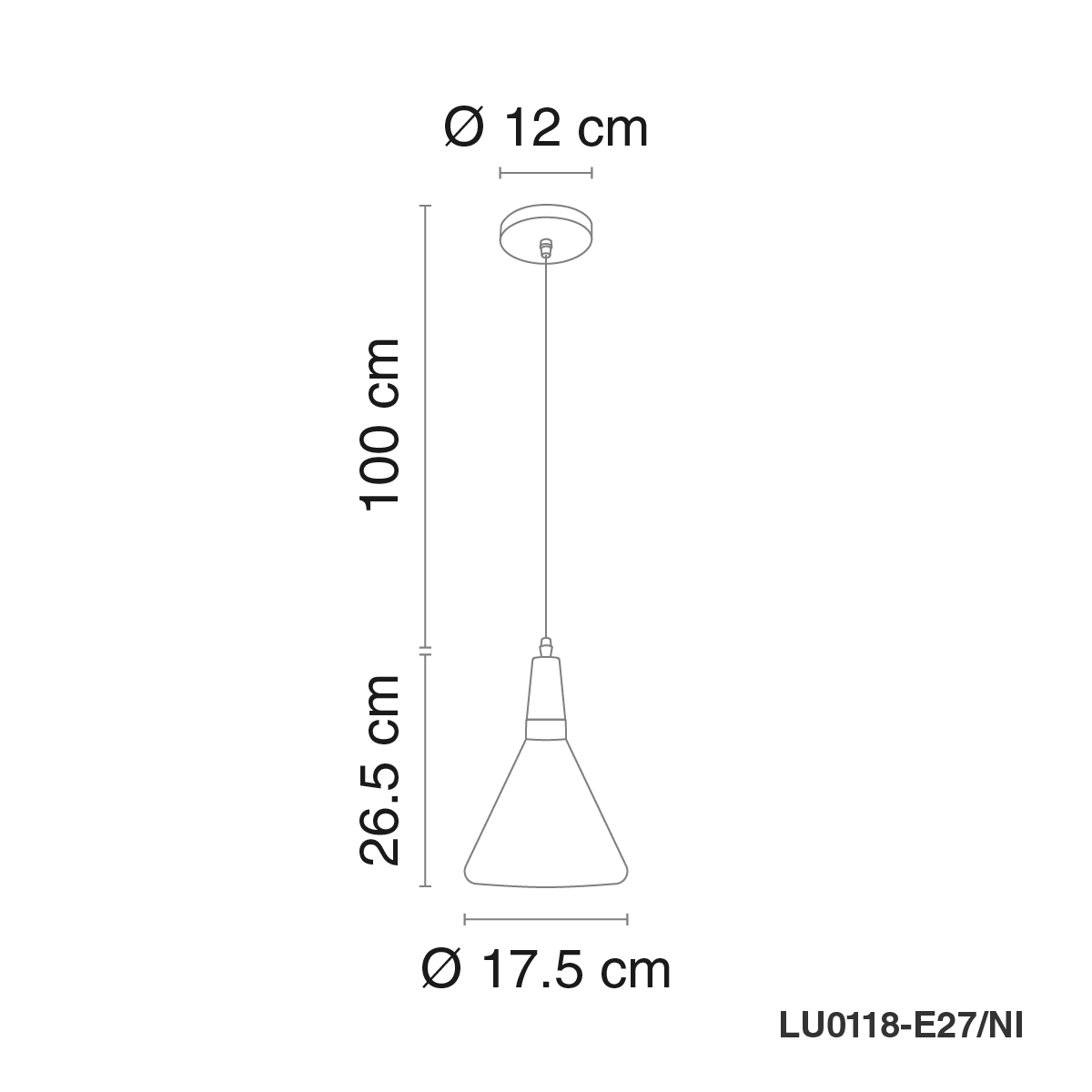Diagrama - LU0118-E27/NI