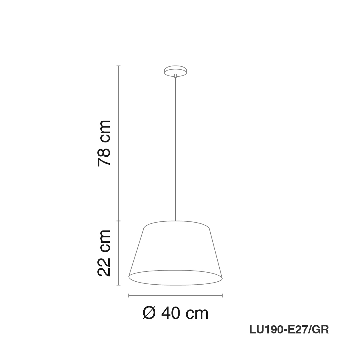 Diagrama - LU190-E27/GR